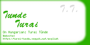 tunde turai business card